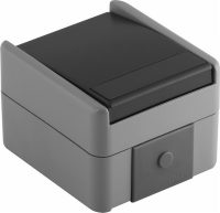 Prekidač izmjenični nadžbukni sivi