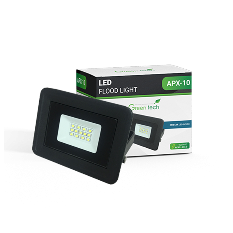 LED reflektor 10W 6000K IP65 crni