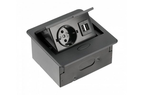 Ugradbena utičnica AVARO crna