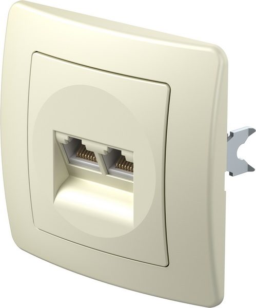 Utičnica RJ45 cat5 dvostruka KE39IW