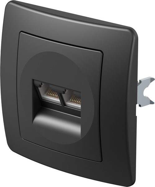 Utičnica RJ45 cat5 dvostruka KE39NB